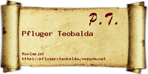 Pfluger Teobalda névjegykártya